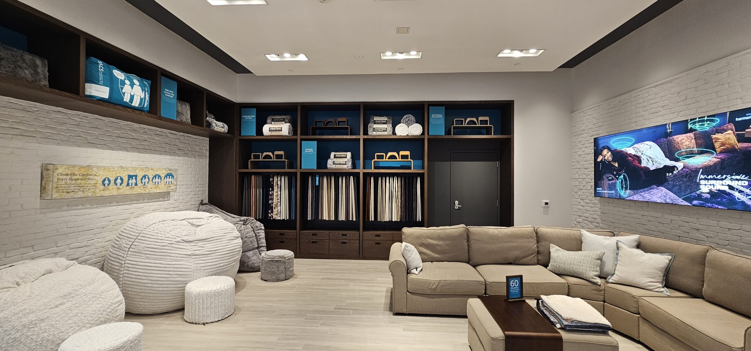 Lovesac Littleton CO Storefront Fixture Installation