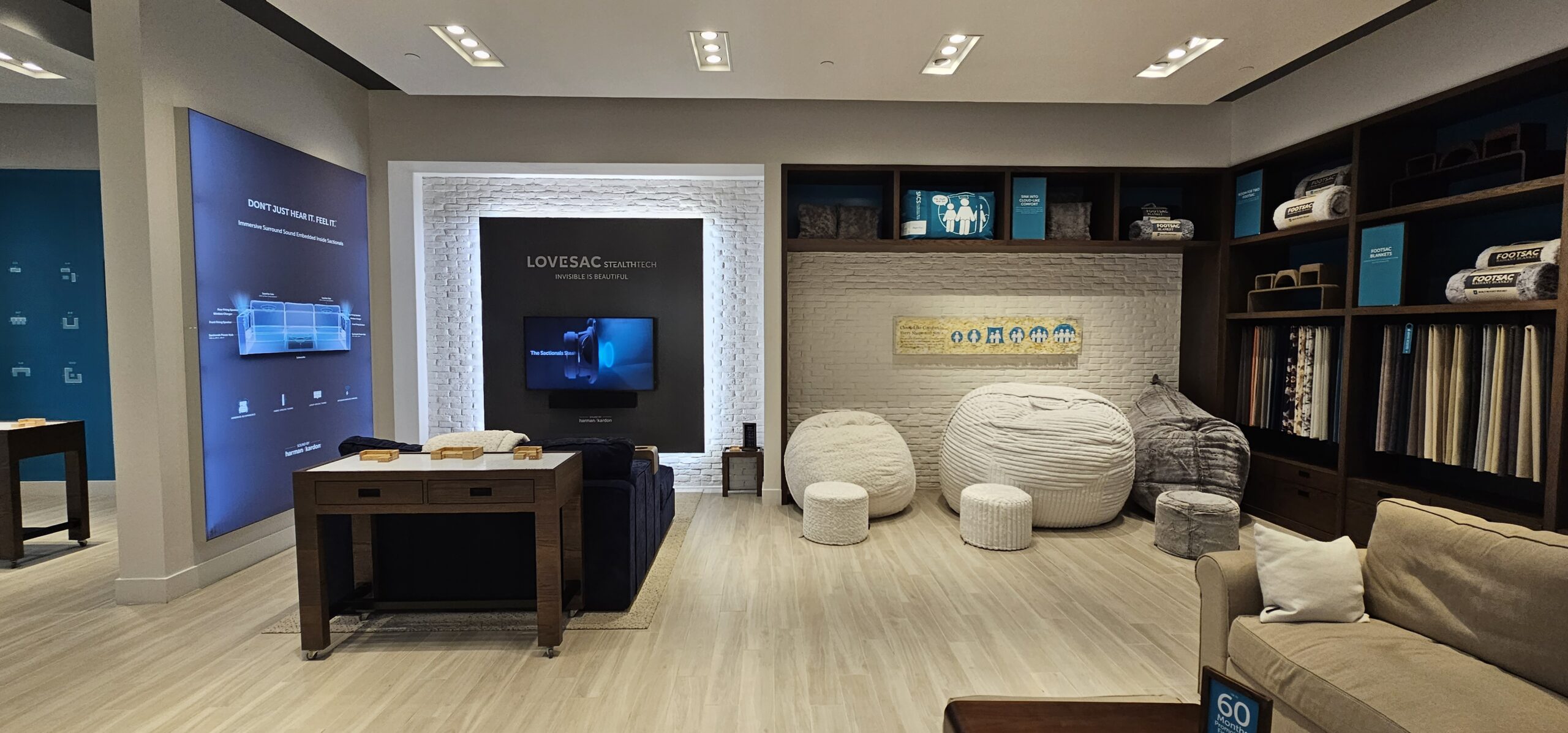 Lovesac Littleton CO Storefront Fixture Installation