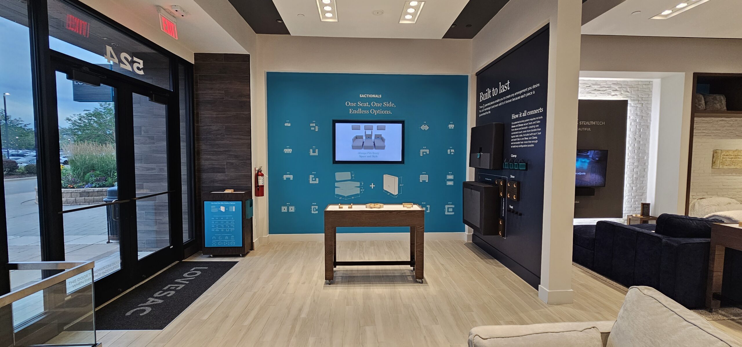 Lovesac Littleton CO Storefront Fixture Installation